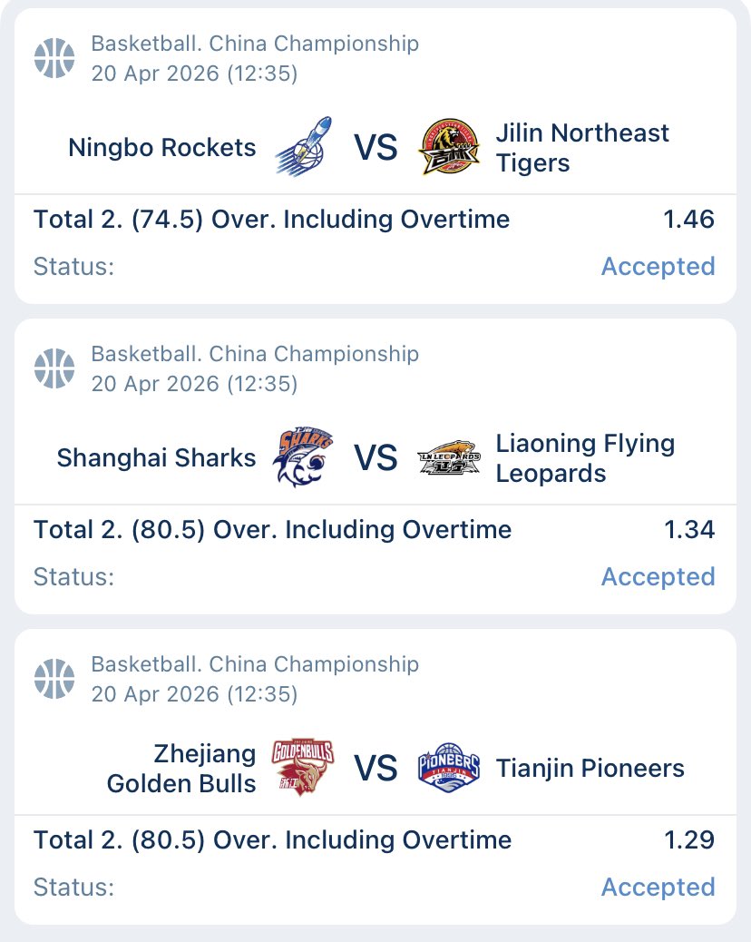 KingofABM's tweet image. CHINA CBA🇨🇳 🏀 on #1XBET

Code👉 XVVNE

Register and play Now on
👇👇👇
tinyurl.com/KingofAbmTip
PROMOCODE👉👉👉[KINGOFABM]

Telegram👉 tinyurl.com/KingofAbmTips

🐎🐎🐎🐎🐎🐎🐎🐎