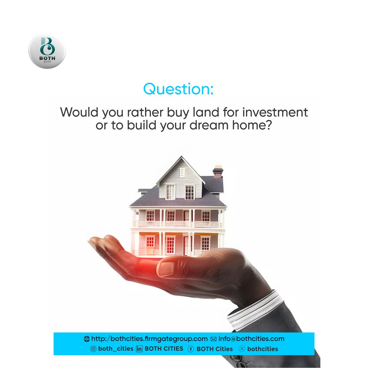 bothcities's tweet photo. Friday poll 🎉 Investment or Dream Home? Tell us in the comments 👇

#bothcities #engagementpost #propertygoals https://t.co/DDGreyxgDU