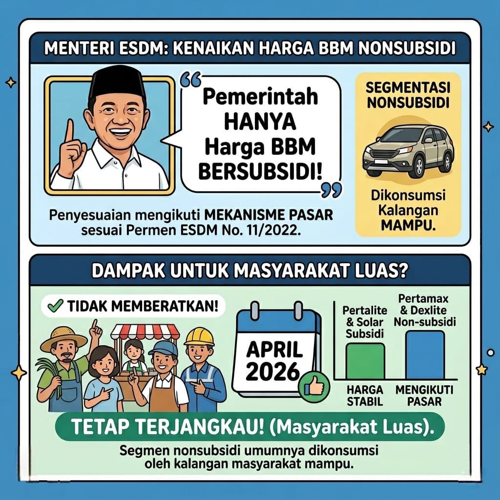 heldaariyani5's tweet photo. Penyesuaian harga BBM nonsubsidi mengikuti mekanisme pasar namun pemerintah tetap menjamin harga BBM subsidi tidak mengalami kenaikan.
#EnergiBerkeadilan  #SubsidiTepat #BBMUntukRakyat #StabilitasEkonomi #KetahananEnergi https://t.co/EHfrZveSWQ