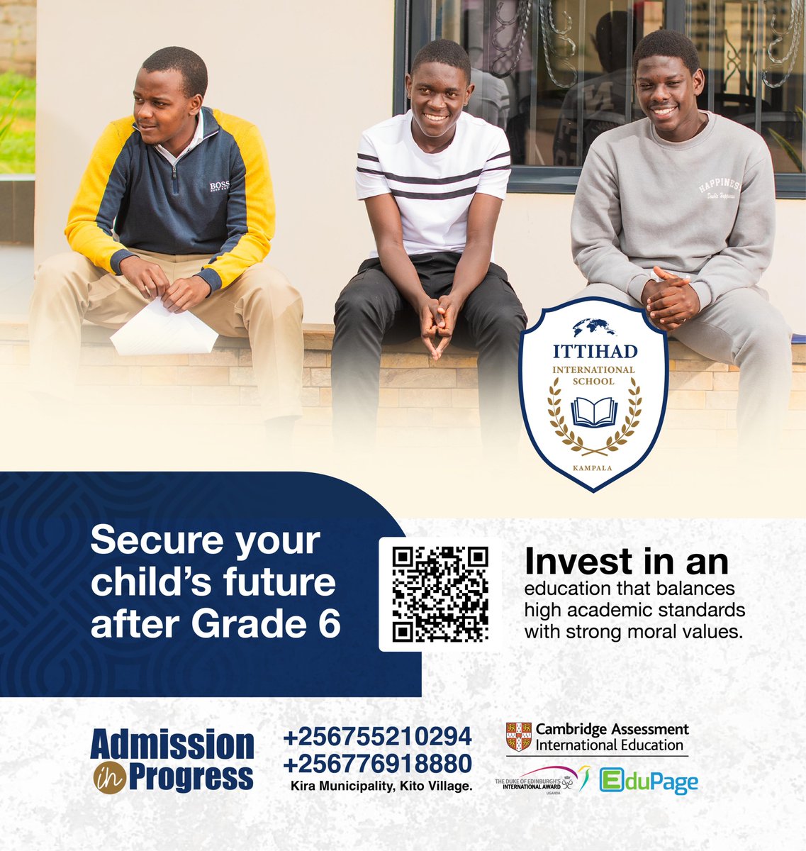 Ittihad_school's tweet photo. Invest in your child’s future with an education that nurtures knowledge, discipline, and character. Admission is in progress.

#IttihadInternationalSchool #AdmissionInProgress #Grade6Leavers #EducationWithValues https://t.co/SvTna33iNC