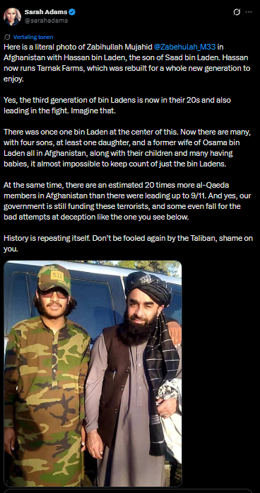 RoyGrinwis's tweet photo. Sarah Adams (@sarahadams) throwing around “insider” claims again, but the basics don’t even hold up.
Let’s start with Mullah Dadullah:
Senior #Taliban field commander, active in the south, killed in #Helmand in 2007.
Widely identified as #Kakar (#Ghilzai).
Not #Alokozai.
That’s not a detail, that’s a fundamental mistake.
Then the “family tree”:
No verified “Hassan bin Laden” in any credible reporting
No confirmed daughter of Mullah Omar named “Bibi Zahra”
No evidence for any of these connections
And the biggest tell:
The claim that Mullah Omar would marry off a daughter to an Arab outsider from Al-Qaeda.
That goes directly against how Taliban power structures work:
Rooted in #Pashtun tribal networks
Marriages used to secure internal tribal alliances
Not to integrate foreign jihadist families into the core
Al-Qaeda were guests. Not family.
If you understand southern #Afghanistan (#Kandahar, #Uruzgan, #Helmand) you don’t make these mistakes.