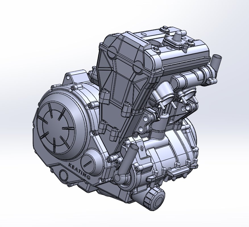 MotorPsych_X's tweet image. Did some reverse engineering on this engine from scan file to CAD, did in CATIA and SolidWorks, roughly took me five days for it, reverse engineering for mechanical parts is quite straightforward unless surface is involved.
#reverseengineering #3Dmodelling #engine #CAD