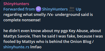DiffeKey's tweet photo. It’s now Monday, a new day since the Vercel compromise. ShinyHunters has responded, calling Smelly / vx-underground’s claims “nonsense.” They also say they’re ready to leak the Vercel db + source. How will this play out?
#vercel #vxunderground #cybernews #cybersec #news https://t.co/sbZv0JPsRR