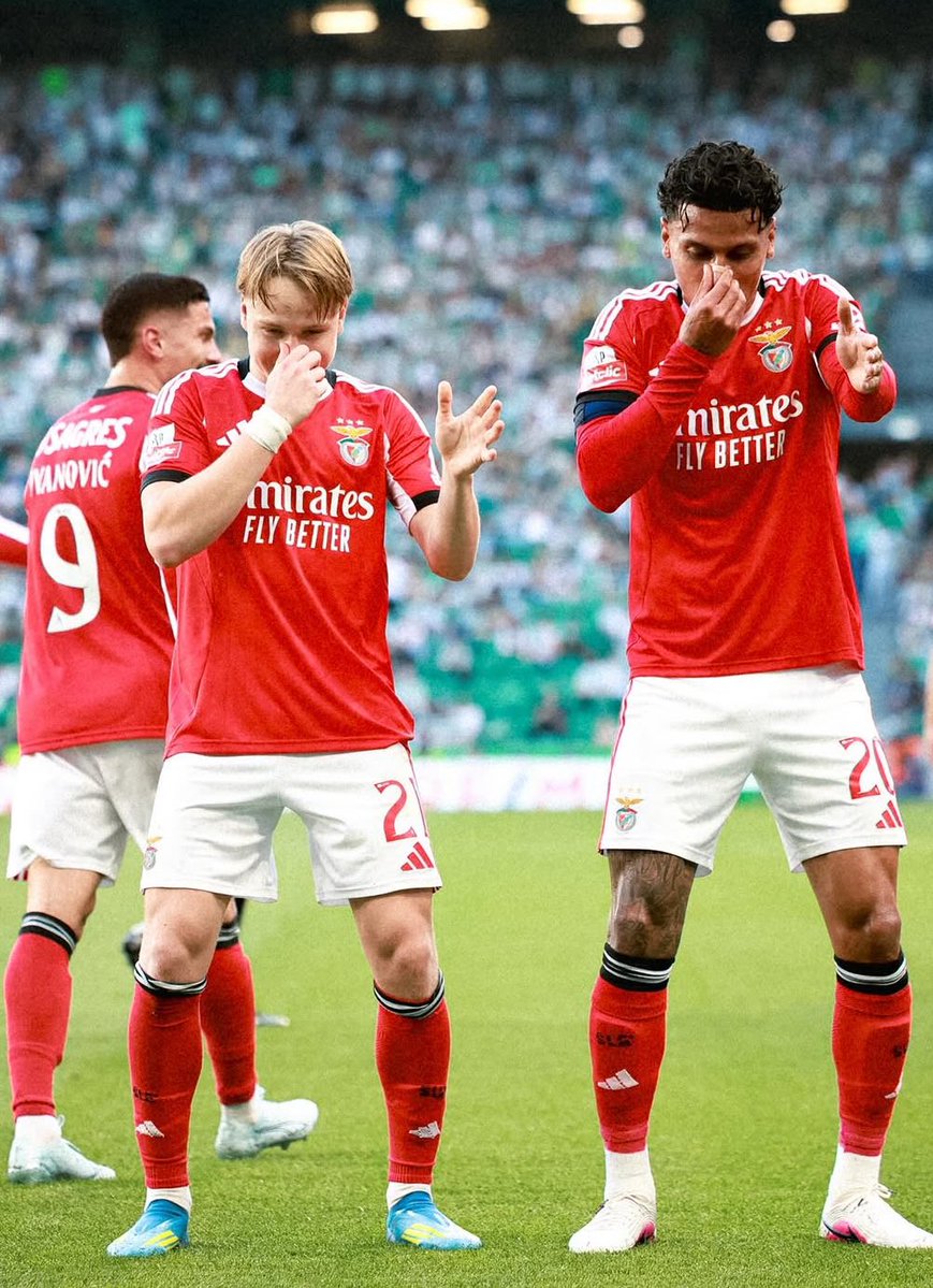 José Mourinho elogia Andreas Schjelderup:

🎙️ “𝘌𝘭𝘦 𝘦𝘴𝘵á 𝘯𝘶𝘮 𝘣𝘰𝘮 𝘮𝘰𝘮𝘦𝘯𝘵𝘰, 𝘯𝘶𝘮 𝘮𝘰𝘮𝘦𝘯𝘵𝘰 𝘥𝘦 𝘢𝘶𝘵𝘰𝘦𝘴𝘵𝘪𝘮𝘢 𝘨𝘳𝘢𝘯𝘥𝘦. 𝘖𝘣𝘷𝘪𝘢𝘮𝘦𝘯𝘵𝘦 𝘲𝘶𝘦 𝘤𝘰𝘯𝘵𝘰 𝘤𝘰𝘮 𝘦𝘭𝘦 𝘱𝘢𝘳𝘢 𝘢 𝘱𝘳ó𝘹𝘪𝘮𝘢 é𝘱𝘰𝘤𝘢. 𝘖𝘴 𝘵𝘳𝘦𝘪𝘯𝘢𝘥𝘰𝘳𝘦𝘴
