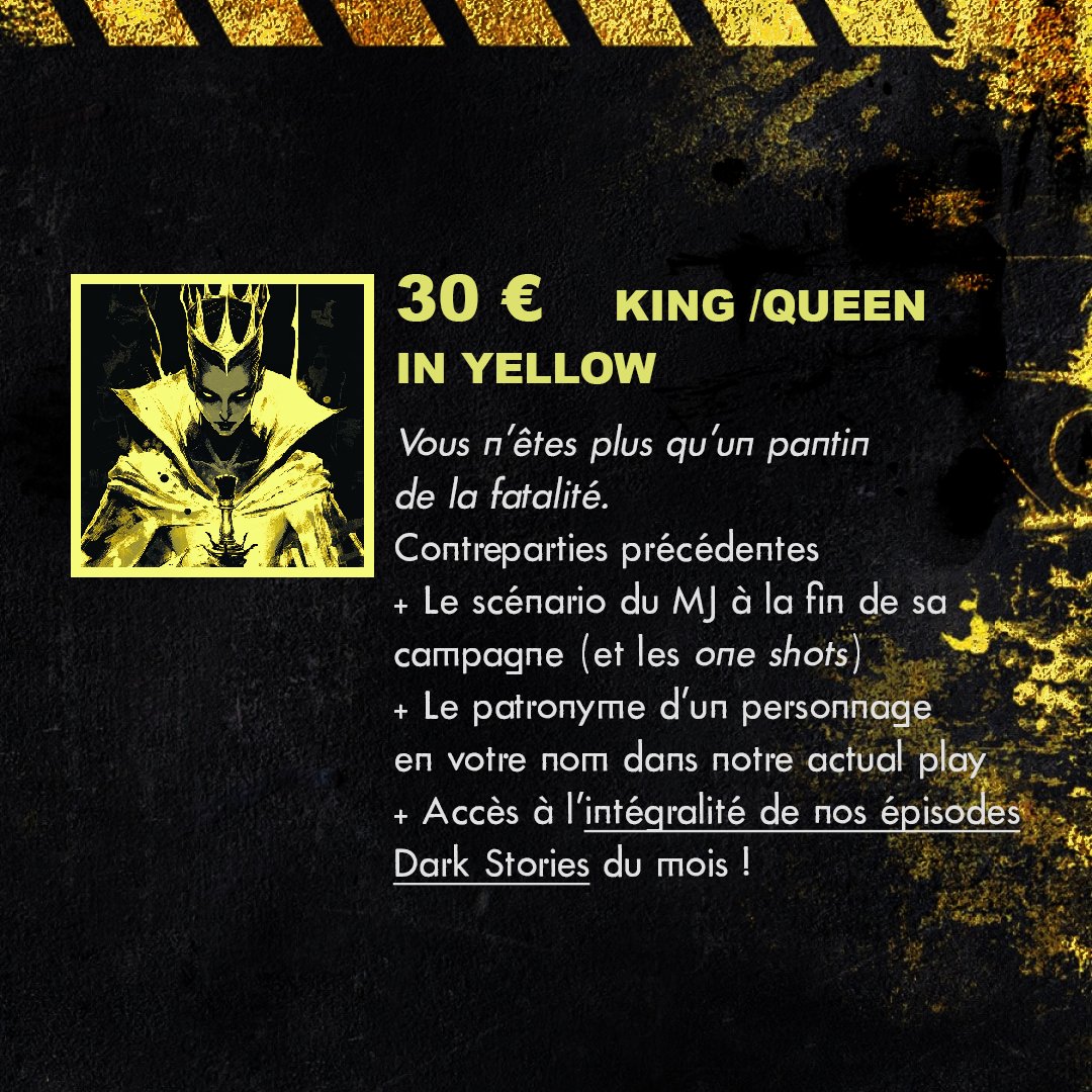 criticalplayjdr's tweet image. 🚨 Attendez attendez !? Vs ne savez pas quelles sont les superbes contreparties de notre @Tipeee_Officiel ? 
🎲Des ones shots en avance, des scénarios, des persos clin d'oeil, etc. 🤩
#jdr #rpg #ttrpg  
Et ça commence MAINTENANT, ici 👇
fr.tipeee.com/critical-play