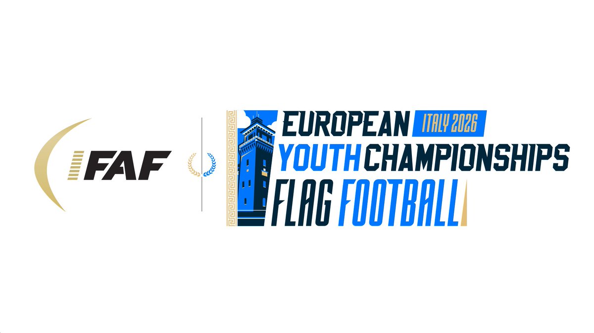 SpartanCreation's tweet image. 🎨 🏈 New project w/ @IFAFMedia 

Direction la province de Ferrara, pour les European Youth Championships Flag Football Italy 2026.
Pays d'histoire , je me suis inspiré du Castello Estense (Ferrara), avec la couronne de lauriers et les motifs italiens. 

#smsports #logotype
