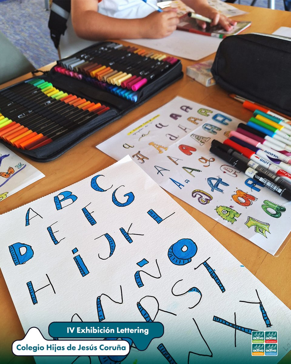 ActivaRedes's tweet image. ✍️✨ El 17 de abril celebramos la IV Exhibición de #Lettering de ACTIVA.
Una tarde 🎨súper creativa con niños y niñas de:
🎒 Colegio SC Esclavas Coruña
🎒 Colegio Hijas de Jesús 
🎒 CEIP Novo Mesoiro 
🎒 CEIP Anxo da Garda 
#NosGustaEducar #Extraescolares #ActivaGalicia