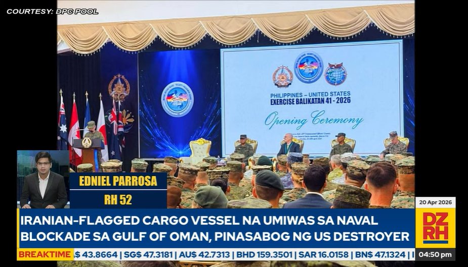 dzrhnews's tweet image. US tiniyak ang suporta sa Pilipinas at ‘Balikatan’ sa kabila ng gulo sa Middle East — AFP | RH 52 @ednielparrosa, DZRH News

 #Breaktime

WATCH: facebook.com/share/v/1CHE4t…