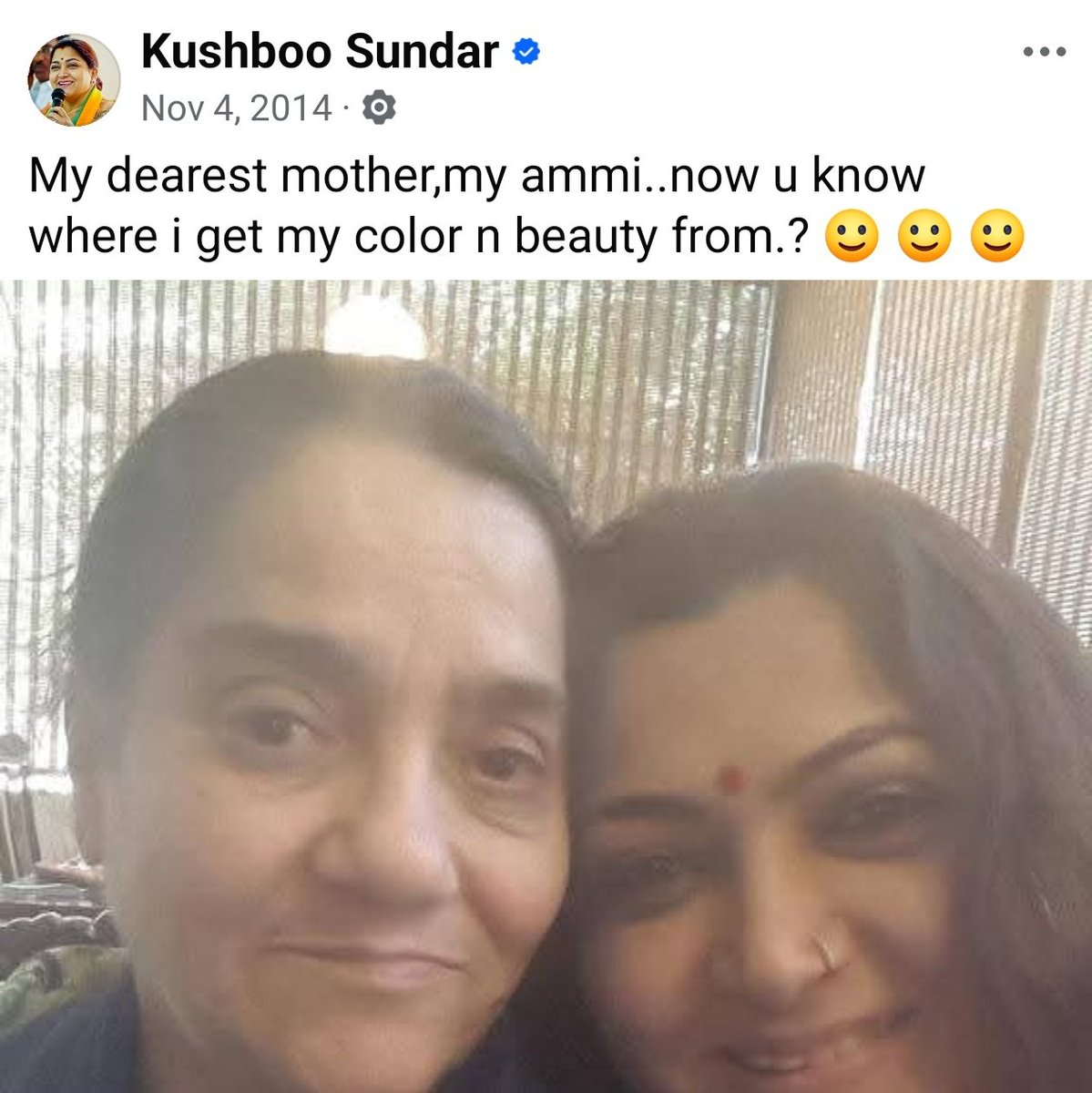 WeDravidians's tweet image. Look at this racist North Indian lady — proud of her fair skin while enjoying the money earned by hard-working brown-skinned people of Tamil Nadu.

Shame on you! #Kushboo💩💩💩

#KhushbuSundar #Hypocrisy #RacialArrogance #TamilNadu #DoubleStandards