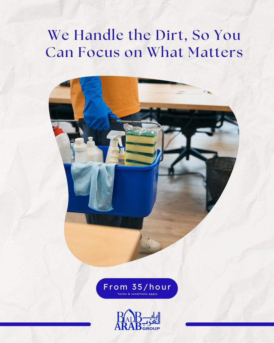 BabAlArabGroup's tweet image. You don’t have to handle everything alone.
Let professionals bring your space back to life with deep cleaning that truly makes a difference.
#DeepCleaning #CleaningServices #Dubai #HomeCleaning #CleanHome #UAE #ProfessionalCleaning #DubaiServices #HomeCare #Sanitization