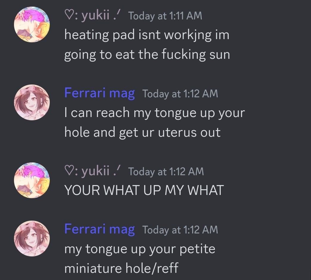 Discord Messages With Threatening Auras tweet media