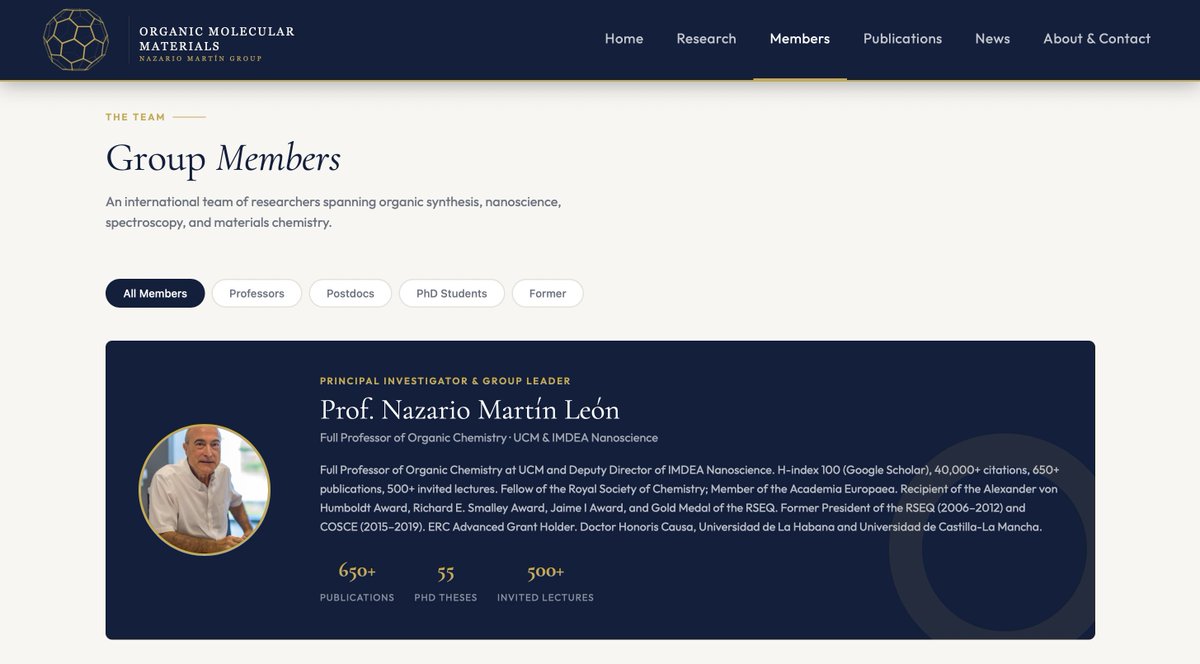 nazariolab's tweet photo. 🚀 Our new website is live!

Explore our research on organic molecular materials, ongoing projects, publications, and collaboration opportunities.

🔬 Advancing science at the interface of chemistry and nanoscience

👉 https://t.co/SA6l4BtrQj https://t.co/nwYvVJkhAp