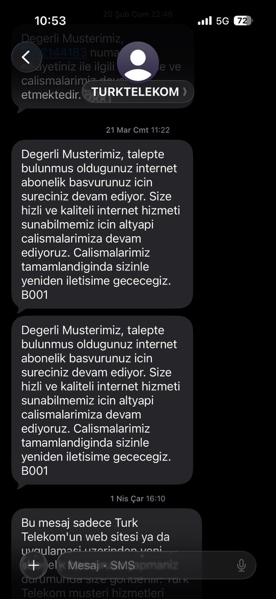 hasanyuzucu's tweet photo. @cimer @TurkTelekom @TTDestek 

Fiber altyapı binamıza kadar gelmiş durumda ancak bina içi kutu kurulmadığı için hizmet verilmiyor.

“Yeterli başvuru olmadığı” gerekçesiyle süreç uzatılıyor ve sürekli otomatik mesajlar ile geçiştiriliyoruz.

Aylar süren bu mağduriyetin giderilmesini ve net bir çözüm tarihi verilmesini talep ediyoruz.