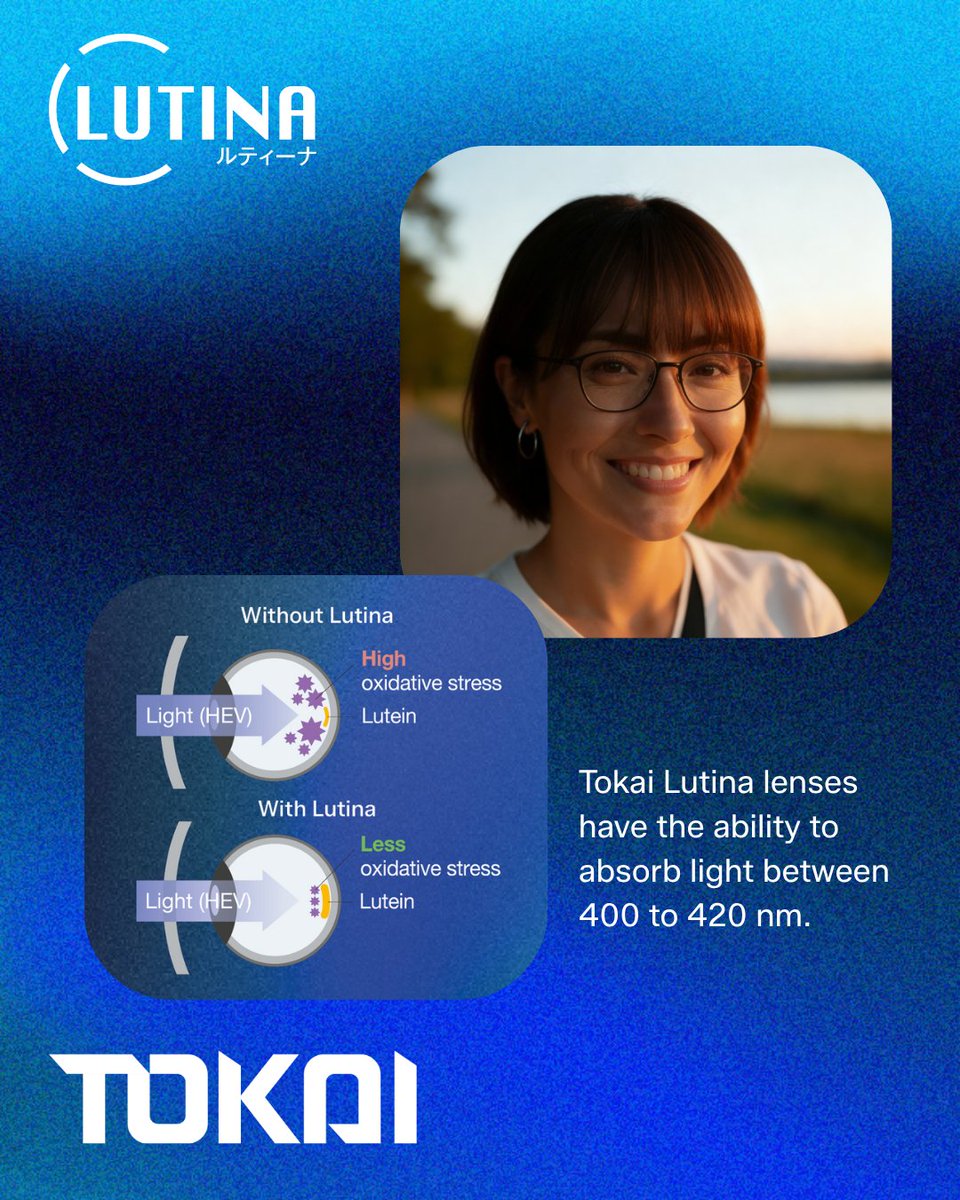 tokai_uk's tweet image. From digital screens to outdoor environments, our eyes are constantly adapting.
 
Lutina lenses help reduce glare, support visual comfort, &amp;amp;  protect against HEV exposure - making everyday vision more natural &amp;amp; less demanding.

#tokai #lenses #protect #everyday #wellbeing #lutina