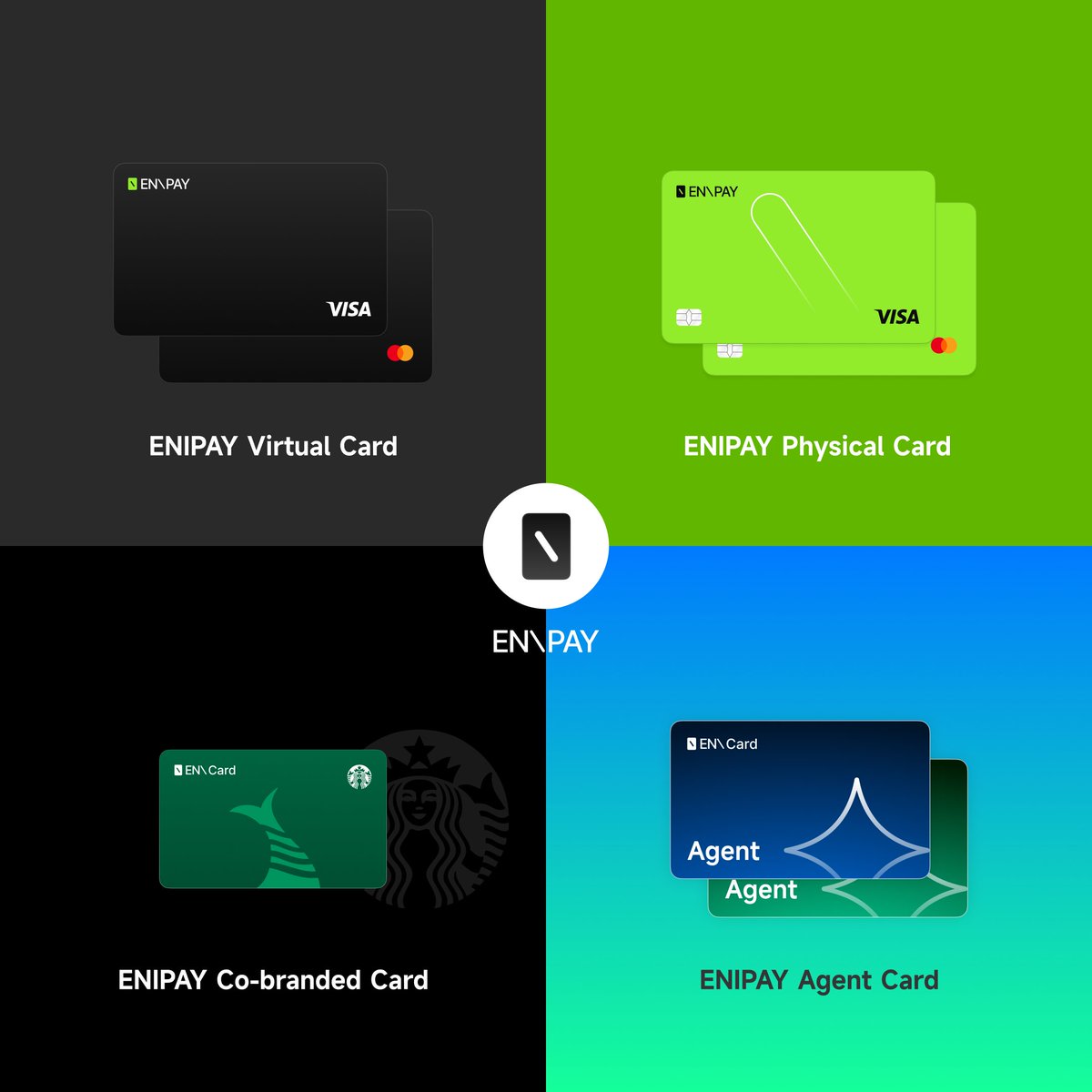 ENIPAY_NET's tweet photo. From your wallet to your agent's wallet. 💳

ENIPAY now ships in four forms: Virtual, Physical, Co-branded, and Agent Card, the first card built for AI.

One payment network. Every actor in the new economy. https://t.co/psADfCyY8c