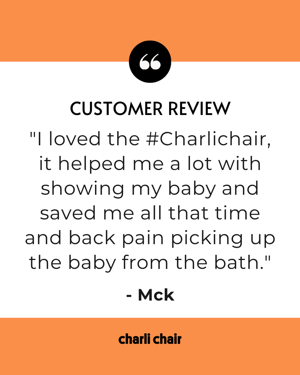 Customer Review!

"I loved the #Charlichair, it helped me a lot with showing my baby and saved me all that time and back pain picking up the baby from the bath."

- Mck

For more Charli Chair reviews click:
charlichair.com.au/pages/testimon…