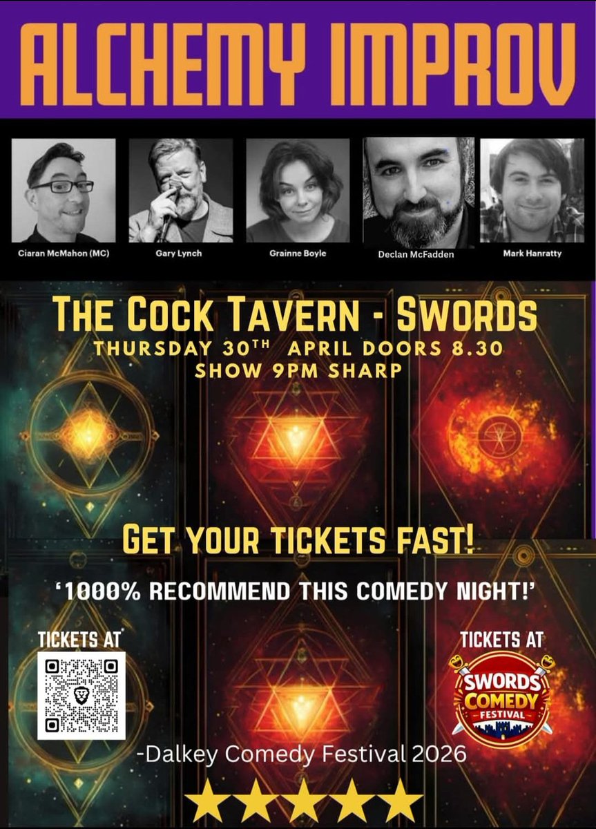 DecDubs's tweet photo. Two chances to catch me doing some comedy next Week.
Wednesday 29th @LaughterLines1 
Thursday 30th in Sword with Alchemy Improv 

#improvcomedy #dublin https://t.co/qvBS6brIJO