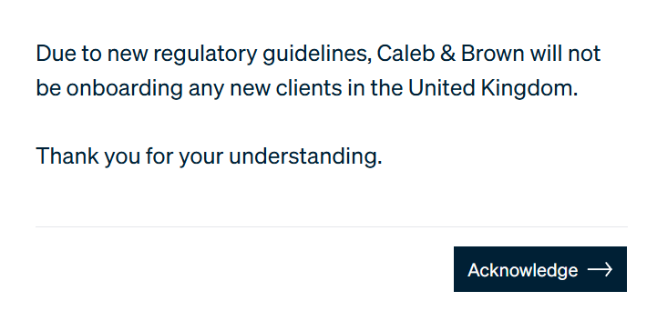 RestQreUs's tweet photo. Hey @digitalassetbuy I heard you say on your YT post yesterday that @calebandbrown are offering services in the UK now. Clearly some disconnect. Someone pls advise https://t.co/MUdf1MKCxU