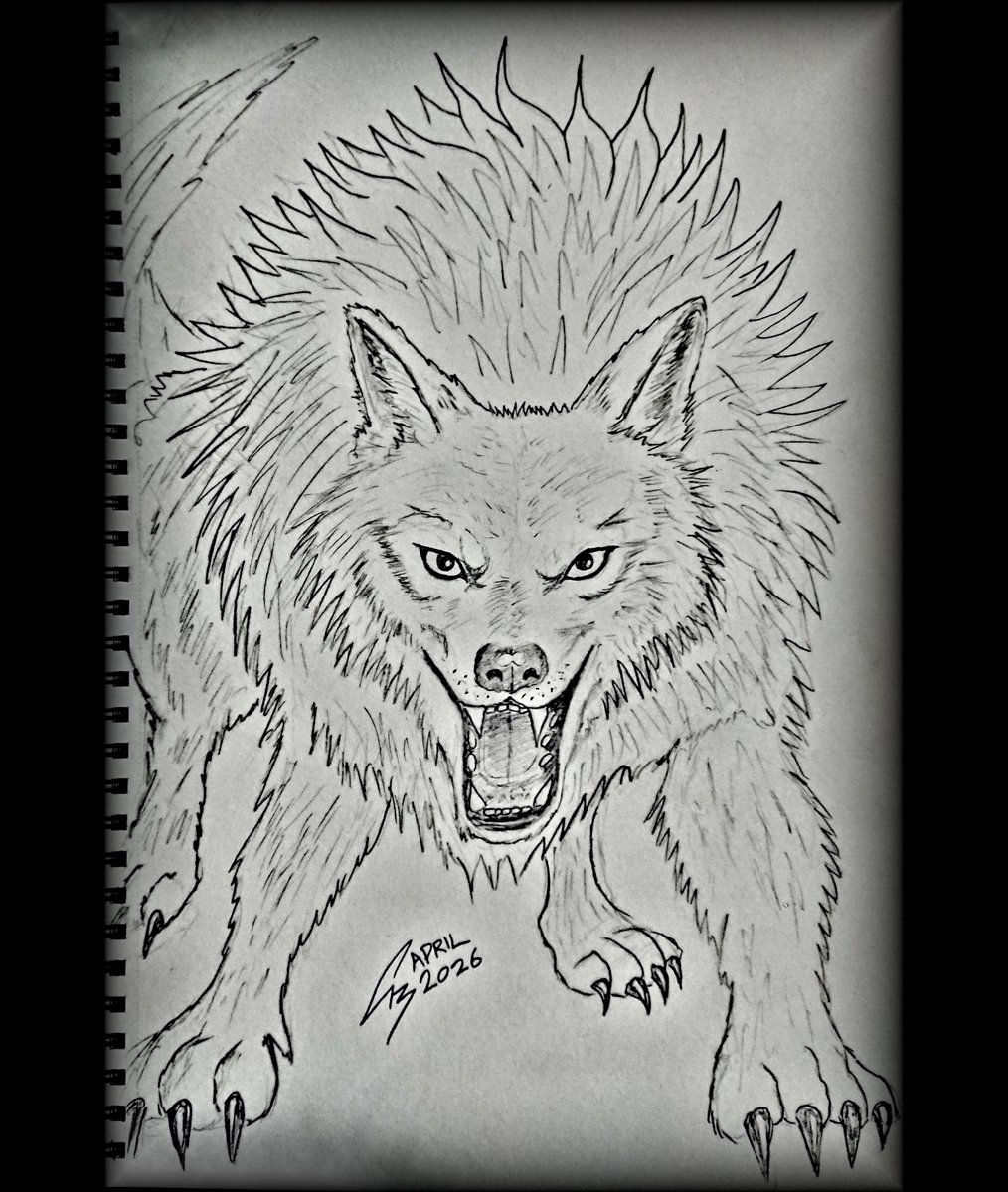 TheSoulGrinder's tweet image. Day 128 of my #dailysketch.  This is the Alpha Wolf, the leader of the pack.   Larger, faster, and stronger than the others, they can also summon nearby wolves during battles.

#alpha #wolf #gamedesign #gamedev #gamemechanic #pencilsketch