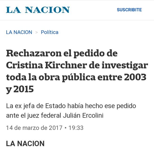 ¿Por qué el juez federal Ercolini rechazó el pedido de la ex Presidenta Cristina Kirchner de investigar toda la obra pública entre 2003/ 2015?
La respuesta está en la reunión que tuvieron en Lago Escondido-con gastos pagados por Magnetto
El plan era ponerla presa 
Mafia Judicial