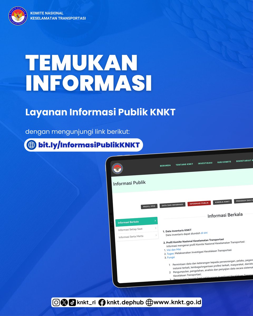 Komite Nasional Keselamatan Transportasi (KNKT) tweet media