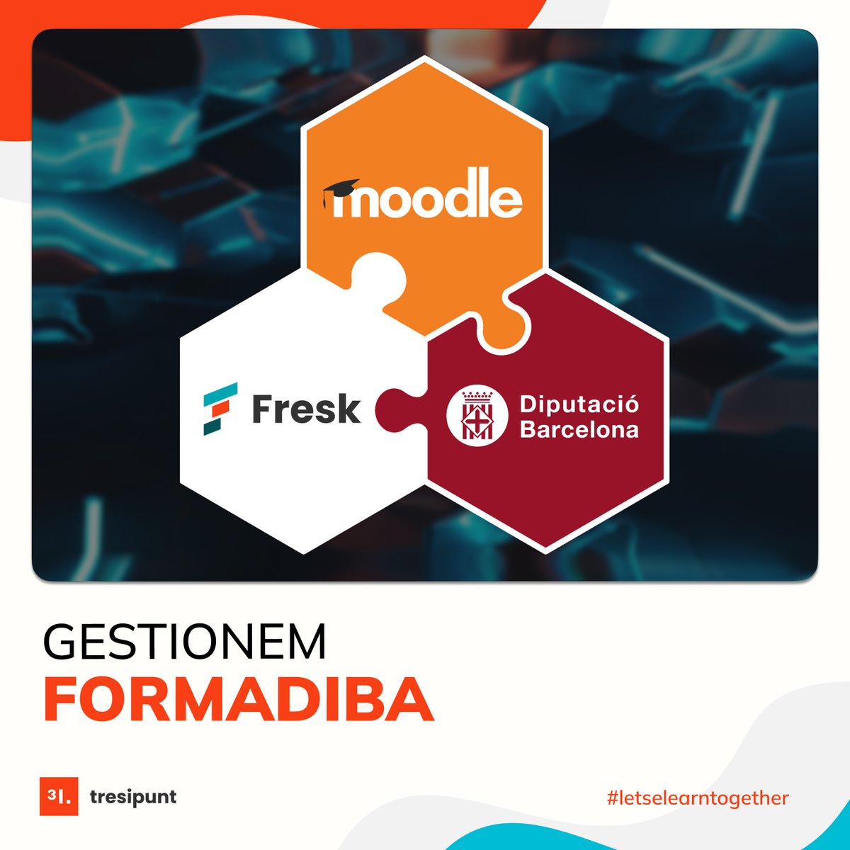 tresipunt's tweet image. 🚀 Gestionarem Formadiba, el LMS-Moodle de formació de la Diputació de Barcelona.

+45.000 usuaris
+5.700 cursos

💡 Treballarem amb @moodle + Fresk per millorar l’experiència i optimitzar el funcionament de la plataforma.

#letselearntogether #elearning