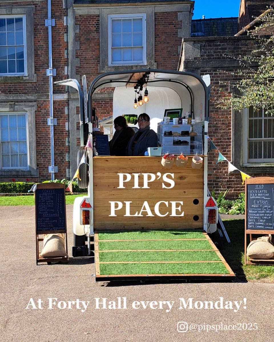 Forty_Hall's tweet image. Pip's Place Coffee Cart is back outside #FortyHall House today, &amp;amp; will be here every Monday, so why not come along &amp;amp; give it a try?
#pipsplace #coffeeshop #puppaccino #smallbusiness  #freshcoffee #cafe #shopsmall #shoplocal #supportsmall #supportlocal #Enfield #NorthLondon