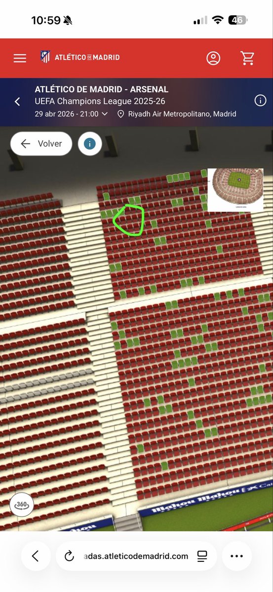 Ayoub_afh's tweet image. 🎟️ ¡Entrada en venta!

⚽ Atlético de Madrid vs Arsenal FC  
📅 29 de abril | ⏰ 21:00  

🎫 Sector 125

🤝 Entrega en mano en el estadio o transferencia de la entrada — como prefieras  

#Atleti #Arsenal #AtléticoDeMadrid #ArsenalFC #Madrid #Entradas #EntradaEnVenta #Fútbol