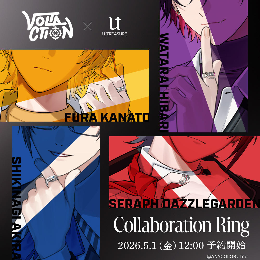 ||◤　VOLTACTION　×　U-TREASURE　◢|| 
bit.ly/4ewVGoO

「常に挑戦し続ける
　　VOLTACTIONの背中を押せますように」
　　　　という願いをこめて…。

#にじさんじ #VOLTACTION #ヴォルタ #にじユートレジャー