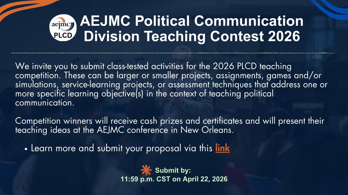 AEJMC Political Communication Division tweet media