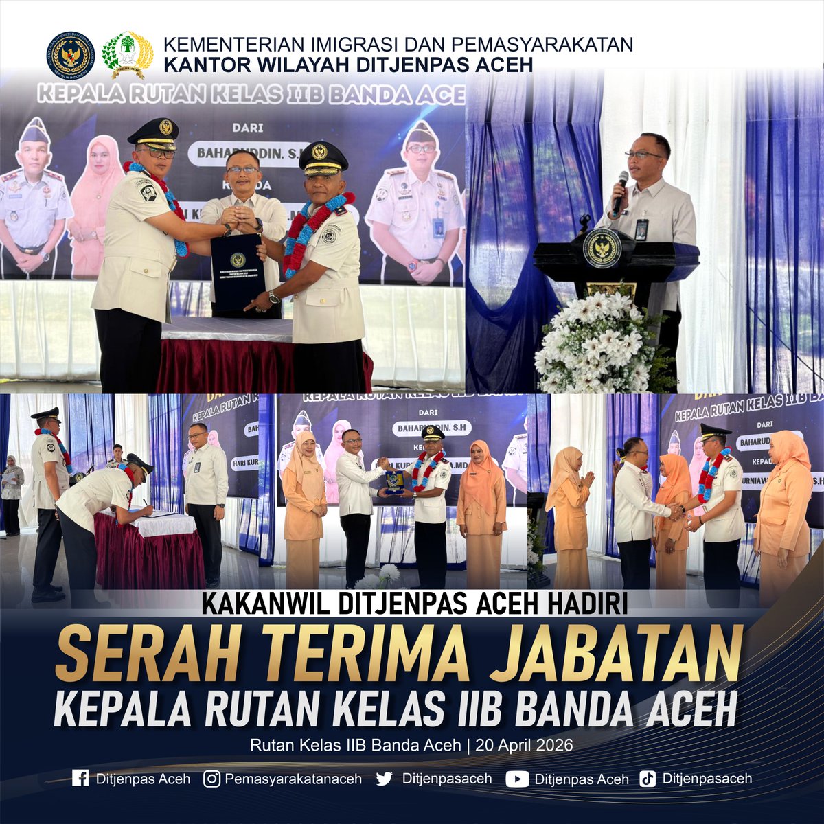 ditjenpasaceh's tweet photo. Sertijab Karutan Banda Aceh, Kakanwil Ditjenpas Aceh Ajak Karutan Baru Hadirkan Inovasi

Baca selengkapnya di https://t.co/at8R7PHRZH

#KanwilDitjenpasAceh #DitjenpasAceh #PemasyarakatanAceh #SerahTerimaJabatan #RutanBandaAceh https://t.co/Ezq3sMPt21