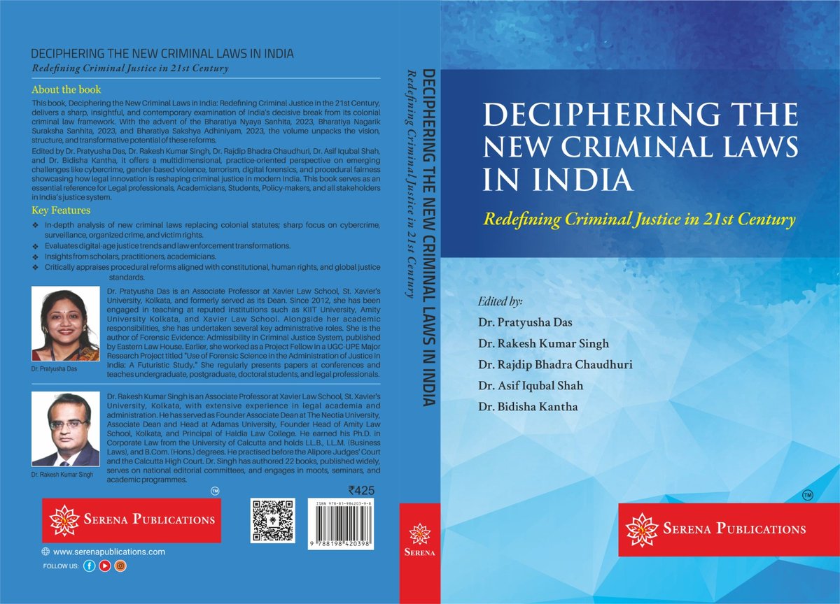 sxukolkata's tweet image. From research to real impact 📚

SXUK unveils a new volume on India’s evolving criminal laws—turning academic discourse into meaningful change.

#SXUK #XavierLawSchool #AcademicResearch #NationalConference #NewPublication #LegalScholarship #NihilUltra #KolkataAcademics