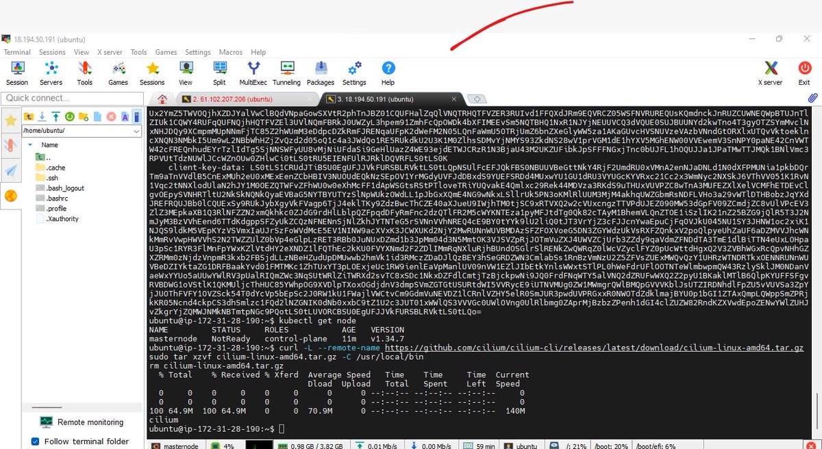vivian_ojeri's tweet image. Started with the basics:

Disabled swap (very necessary)
Configured kernel networking (IPv4/IPv6)
Installed Docker &amp;amp; containerd

Then initialized the control plane with kubeadm.

That’s when it started feeling real.

#Kubernetes #CloudComputing #DevOpsLife