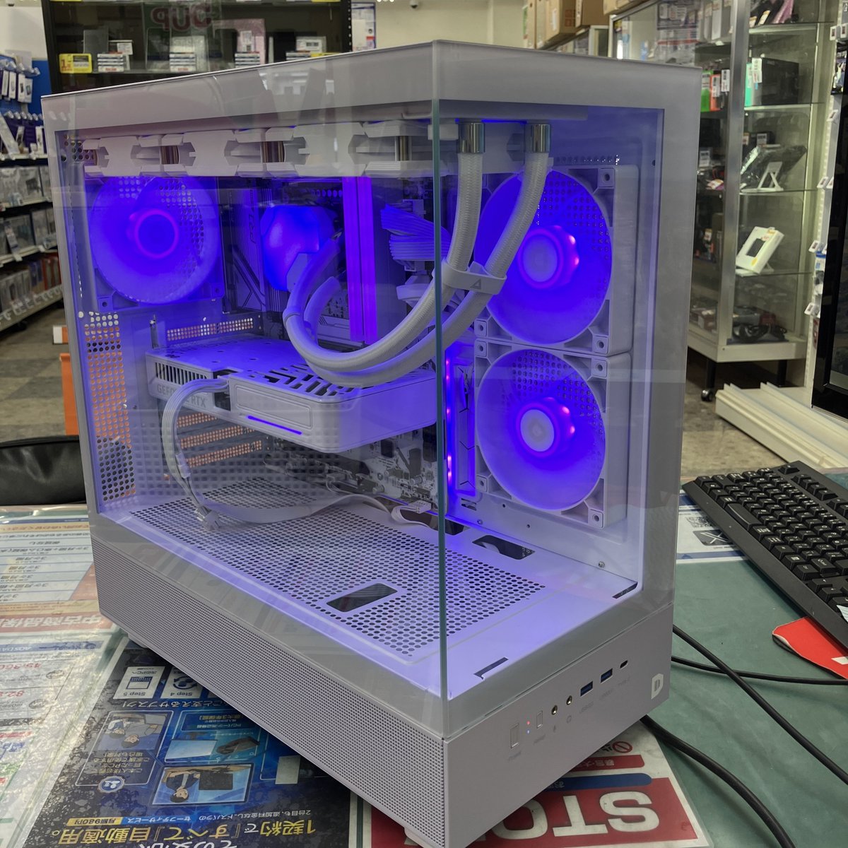 ホワイト統一】フルカスタムゲーミングPC 新潟県内お届けOK！