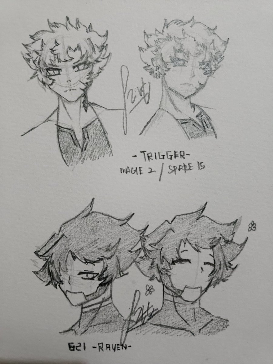 No face protags making me itch to draw some. Here's Trigger and Raven. Cheers!

#acecombat7
#armoredcore6
#ac7 #ac6