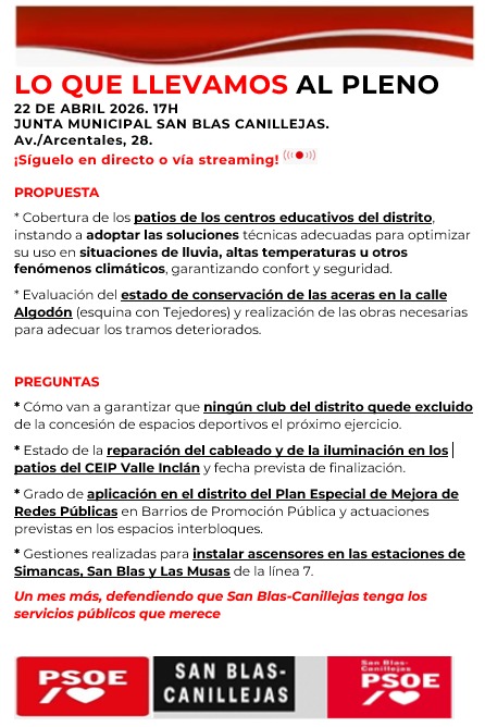 PSOE San Blas - Canillejas /❤️ tweet media