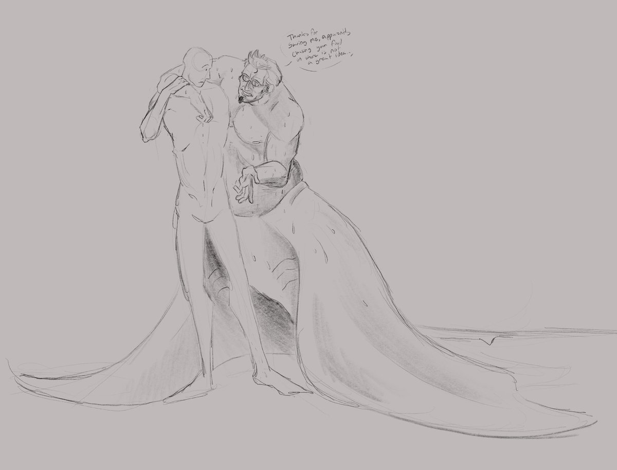 Clown_carstars's tweet photo. Whatever more mermen postal dude drawings for a tumblr ask (plus a scrapped sketch) https://t.co/NaVU7hCuFO