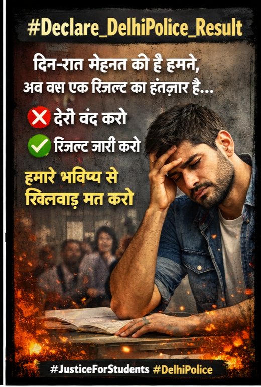 iampoojaydv's tweet photo. #Declare_DelhiPolice_Result
 आखिर कब आयेगा रिजल्ट ?
@SSC_GoI 
@DoPTGoI 
@HMOIndia 
@PMOIndia https://t.co/uVjWQcwaze