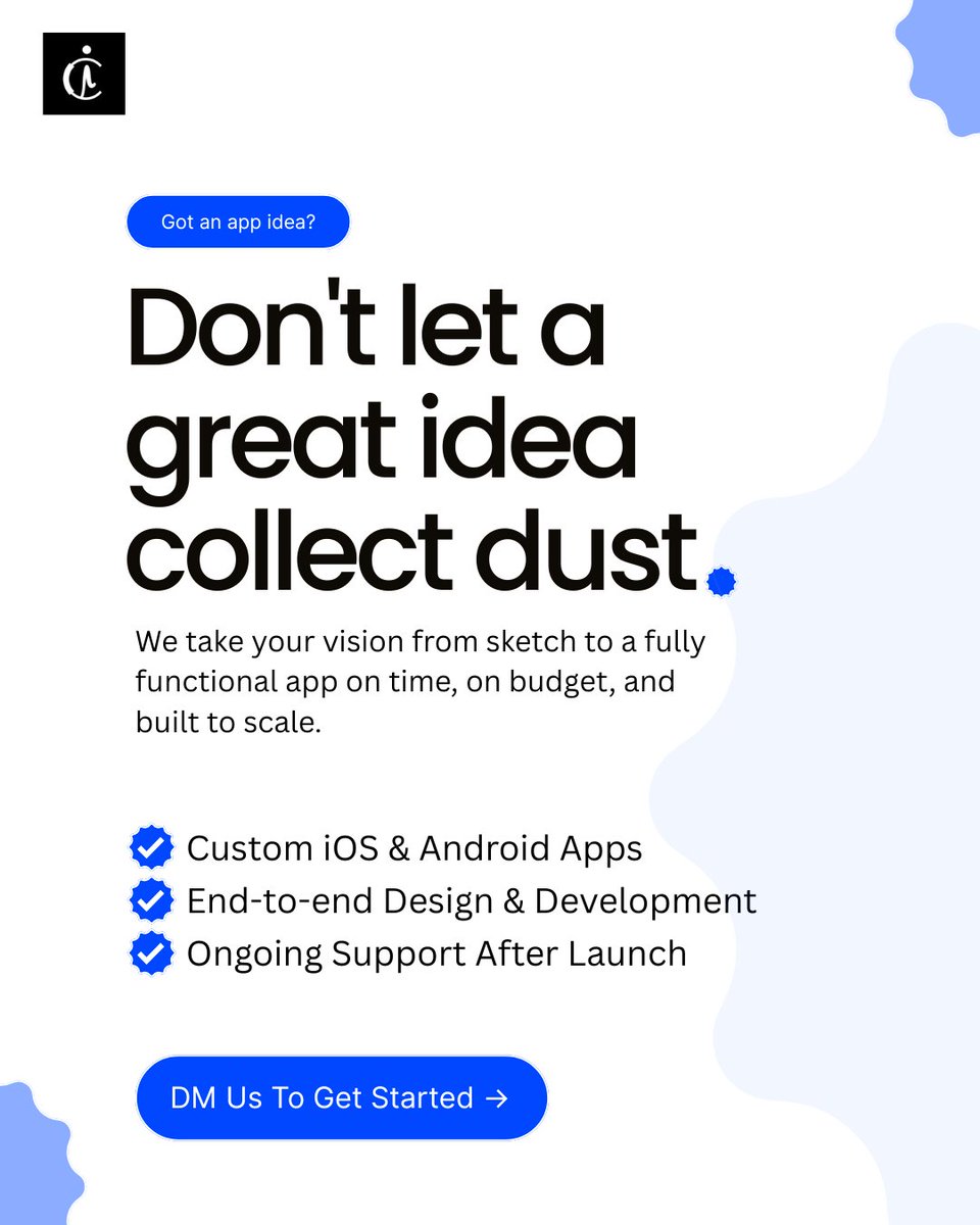 indiitsolutions's tweet photo. Turn your vision into reality! 
From custom iOS and Android design to full-scale development and post-launch support, we build apps that grow with you. 
Let’s get to work! 
#AppDev #Tech https://t.co/k30lawqMvc