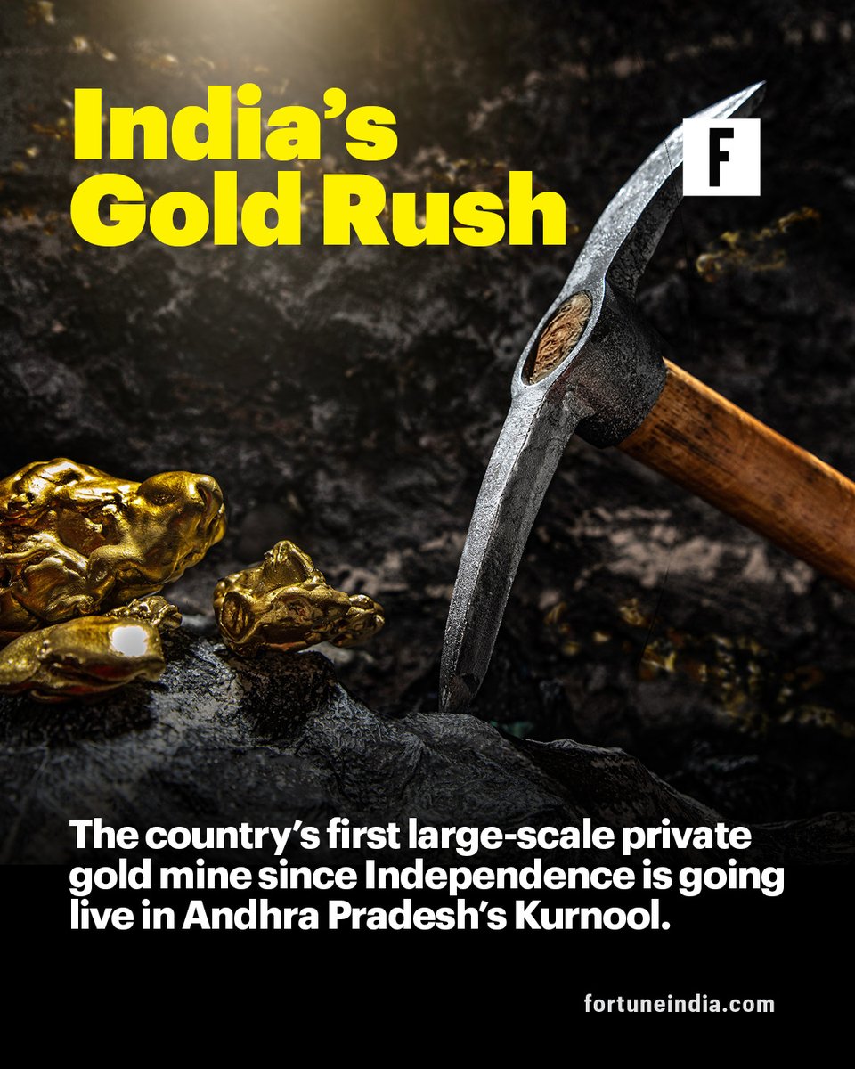FortuneIndia's tweet image. [Part 1/2]
🚨 Andhra Pradesh Chief Minister N. Chandrababu Naidu is set to dedicate the Jonnagiri gold project to the nation in early May, marking a key milestone for the state’s mining sector. 

#GoldMining #AndhraPradesh #IndiaGrowth #Kurnool