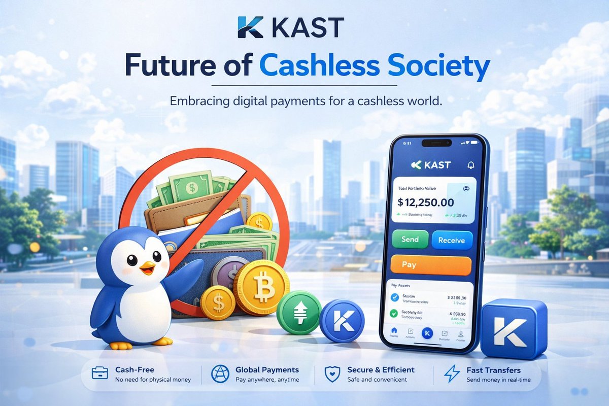 ayesha45219's tweet photo. 👉 Future of Cashless Society
The world is moving toward cashless payments.
@KASTxyz is part of this shift, helping users adapt to a future where digital transactions replace physical cash. https://t.co/puMabDqloo