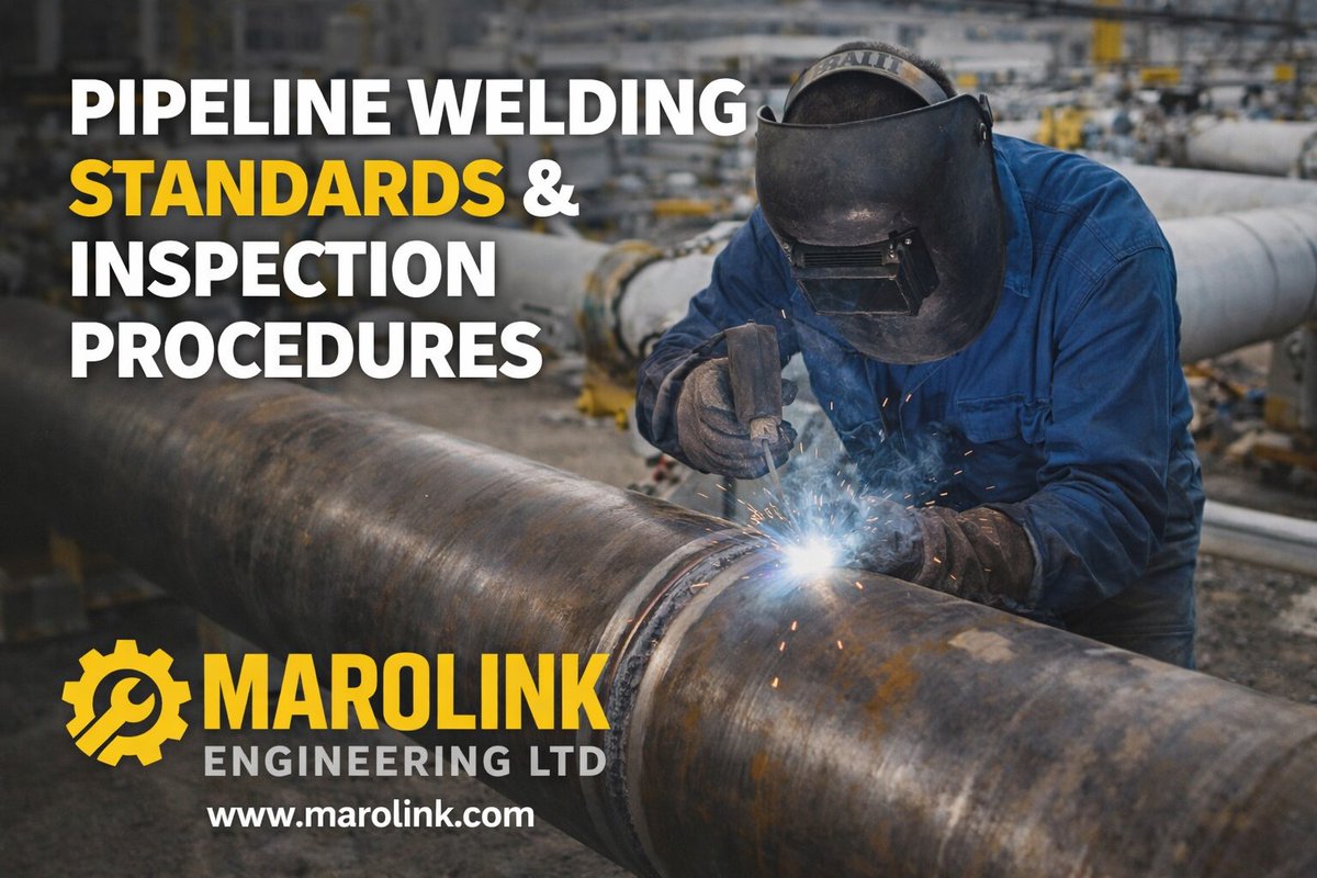 marolink_engr's tweet image. Pipeline welding standards &amp;amp; inspections ensure safety, strength, and compliance. Marolink Engineering Ltd delivers quality welds with strict QA/QC for reliable pipeline performance.
#PipelineWelding #QAQC #OilAndGas #Engineering