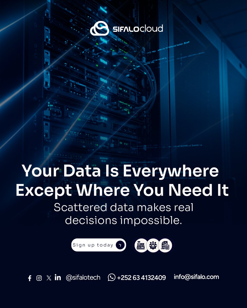 SifaloTech's tweet image. When information is scattered, decisions become guesses.

Bring everything into one place, and turn confusion into clarity.

#SifaloCloud #DataManagement #SmartDecisions #BusinessClarity #DigitalTransformation