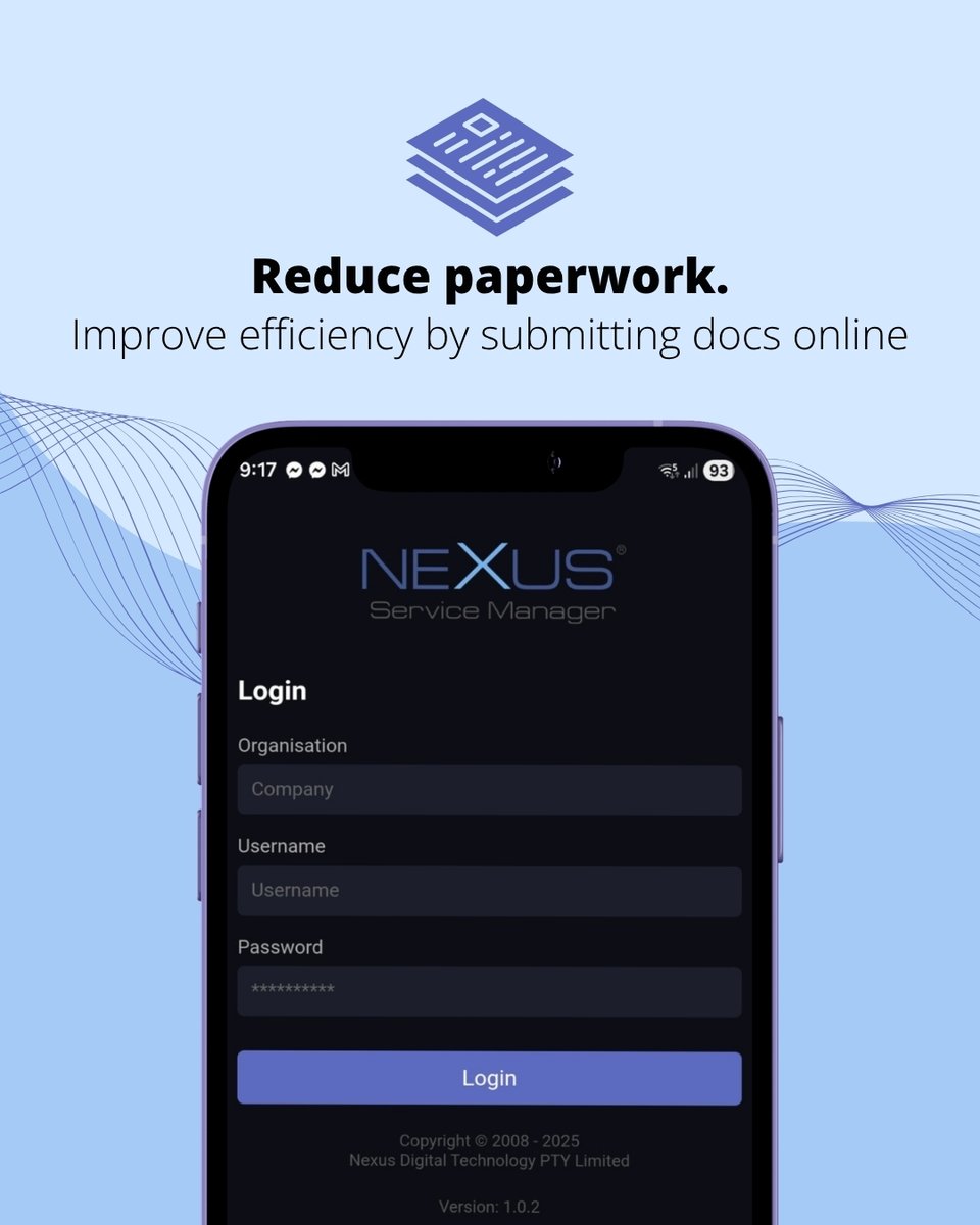 nexusserviceman's tweet image. Paper slows jobs down long after the work is finished.

Nexus keeps forms, reports and documents digital - so nothing gets lost, delayed, or chased later.
See how a paperless workflow works - book a free demo.
📞 Call 1300 301 302

#PaperlessOffice #JobManagement