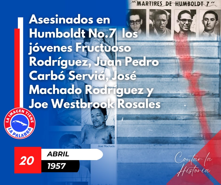 omaritogarriga's tweet image. Hoy recordamos a los jóvenes revolucionarios caídos en Humboldt 7, quienes lucharon por un futuro mejor y dejaron una huella imborrable en nuestra historia #EducaciónYara
#Yara