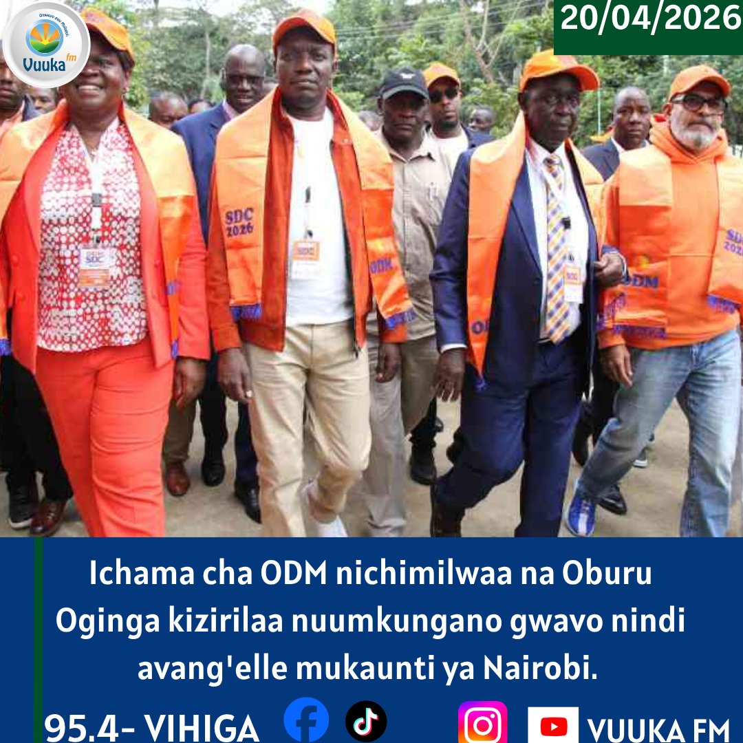 VuukaFM's tweet image. Ichama cha ODM nichimilwaa na Oburu Oginga kizirilaa nuumkungano gwavo nindi avang'elle mukaunti ya Nairobi. #VuukaNews #UmwoyoGwuMurogori #ODM