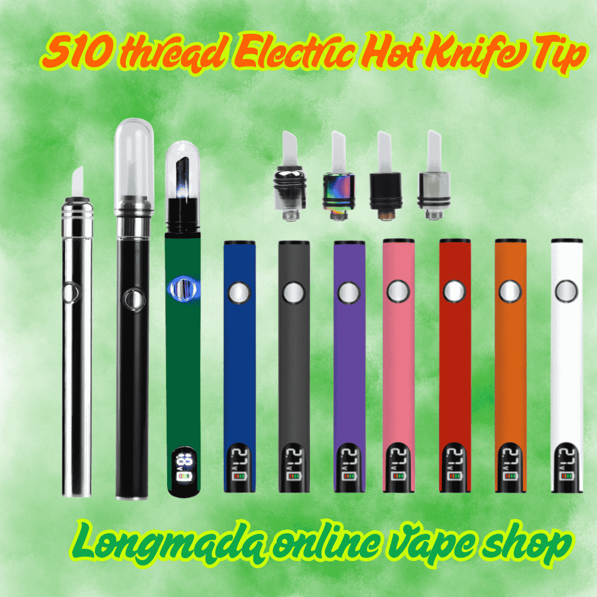 510 Dab Prep Tool: Longmada Hot Knife Kit for wax #longmada #wax #vape  #vaporizer #hotknife #hottip #cutter #smoke #vapestore #vapeshop