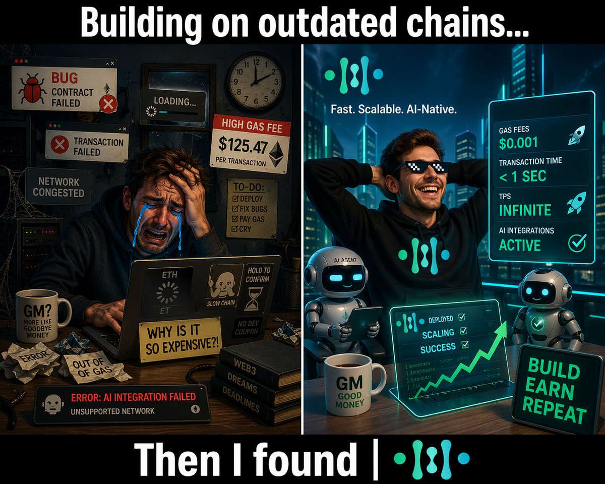 Fun Builder Fact:

The fastest way to fix your dApp isn’t more coffee… It’s leaving outdated chains. ☕💀

Why struggle with:
❌ Slow transactions
❌ High gas fees
❌ Broken integrations

When you can build where things actually work.
Smart builders don’t suffer twice. 😎