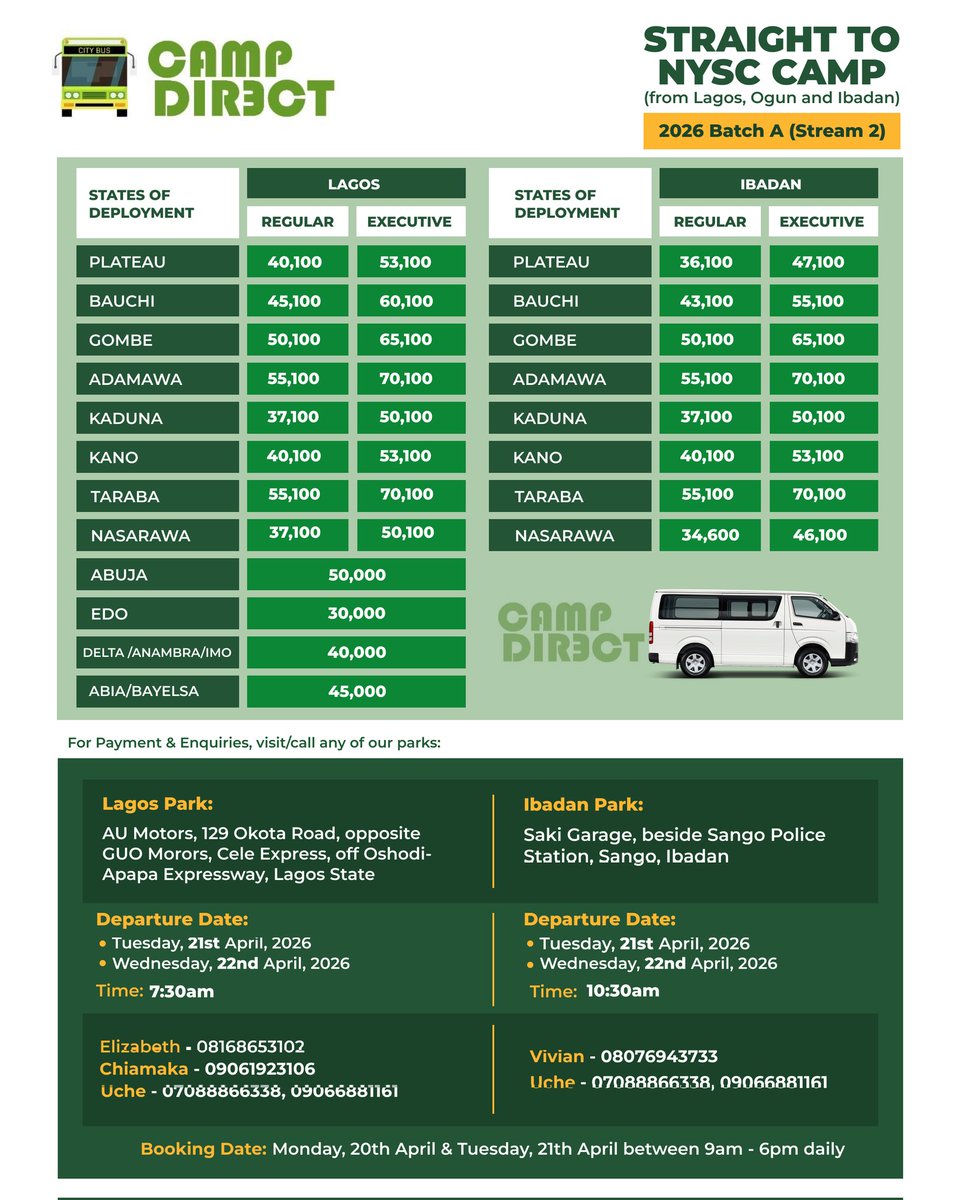 bethnaturalz's tweet photo. Campdirect is ready to take you straight to camp. Send a dm to book your seat. https://t.co/GE9YEWCjcR