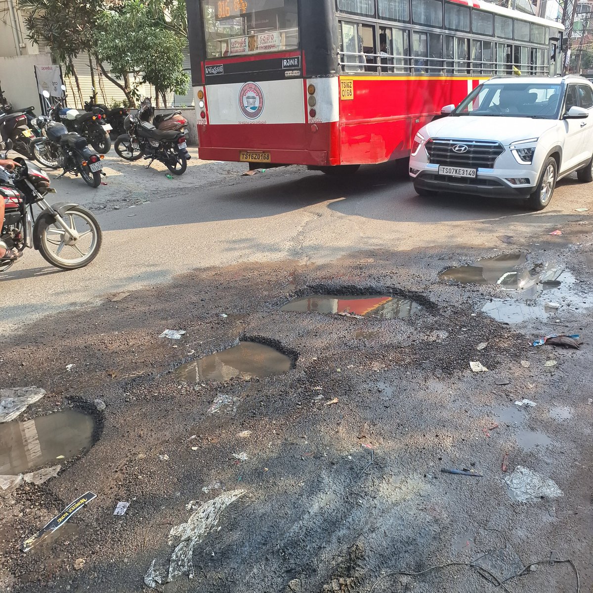 Heloo <a href="/DC20_Attapur/">Deputy Commissioner Attapur Circle-20</a> ..The road condition infont of Pochamma Temple,Janapriya Utopia Road,Upperpally,Hyderabad is very pathetic.Please lay a new road immediately as many of two wheelers are meeting with accidents daily!!! <a href="/GHMCOnline/">GHMC</a> <a href="/CommissionrGHMC/">Commissioner GHMC</a>